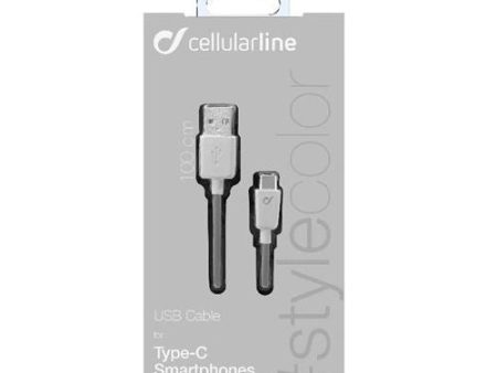 Cabo de Dados Cellularline USB Tipo-A  USB-C 1m Branco Sale