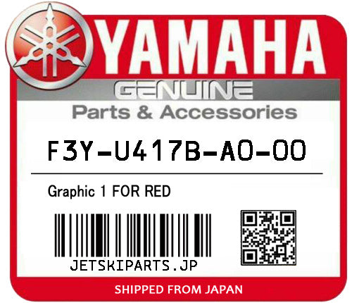 YAMAHA OEM GRAPHIC 1 FOR RED New #F3Y-U417B-A0-00 Online Sale