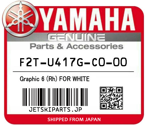 YAMAHA OEM GRAPHIC 6 (RH) FOR WHITE New #F2T-U417G-C0-00 Hot on Sale