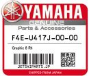 YAMAHA OEM GRAPHIC 8 RH New #F4E-U417J-00-00 Supply