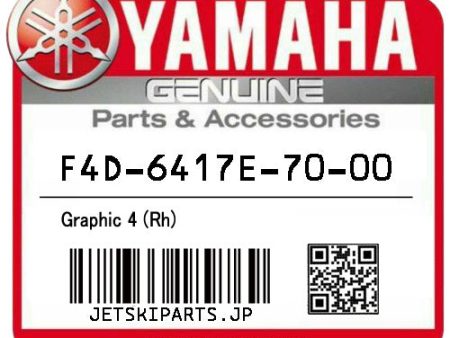 YAMAHA OEM GRAPHIC 4 (RH) New #F4D-6417E-70-00 Online